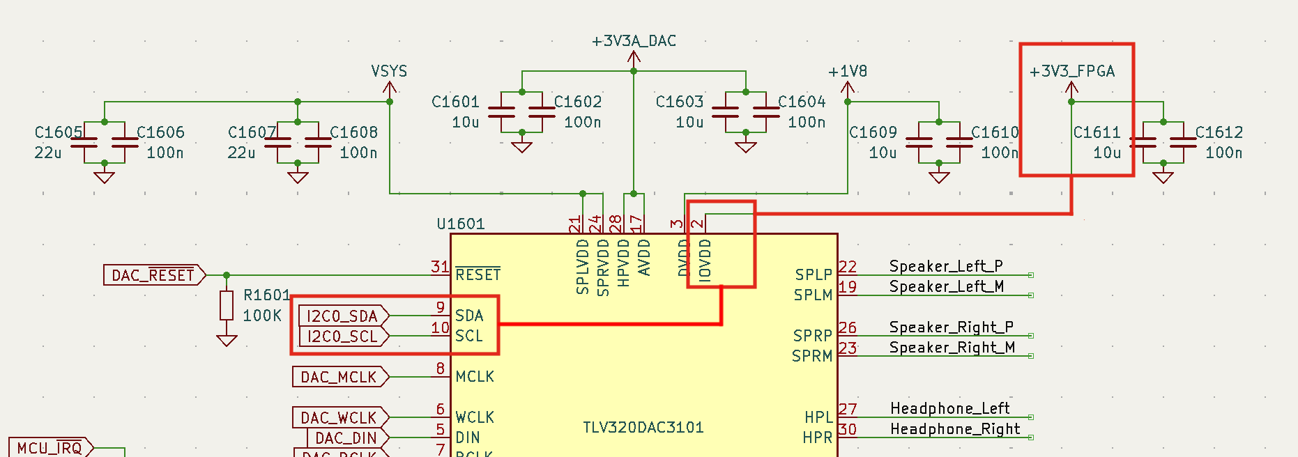 The problematic portion of the schematic